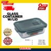 Top Point Heat Resistant Borosilicate Glass Microwave Airtight Storage Container Lunch Box (320/370/1040ml)