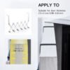 Expandable Wall Hook Rack Stainless Steel Folding Clothes Hanger