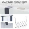 Expandable Wall Hook Rack Stainless Steel Folding Clothes Hanger