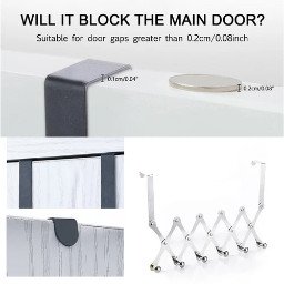 Expandable Wall Hook Rack Stainless Steel Folding Clothes Hanger