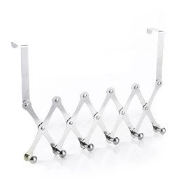 Expandable Wall Hook Rack Stainless Steel Folding Clothes Hanger