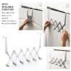 Expandable Wall Hook Rack Stainless Steel Folding Clothes Hanger