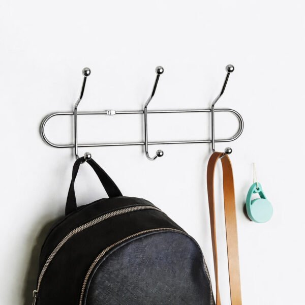 69f82c142202c_1777871892.jpg NB650 Stainless Steel 3 Hooks Wall Rack Rustproof Heavy Duty Towel Clothes Hanger Bathroom Kitchen Organizer