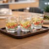 (1pcs) Top Point Glass Tumbler Cup W8809/BH6 Floral Design Durable Clear Drinking Glass