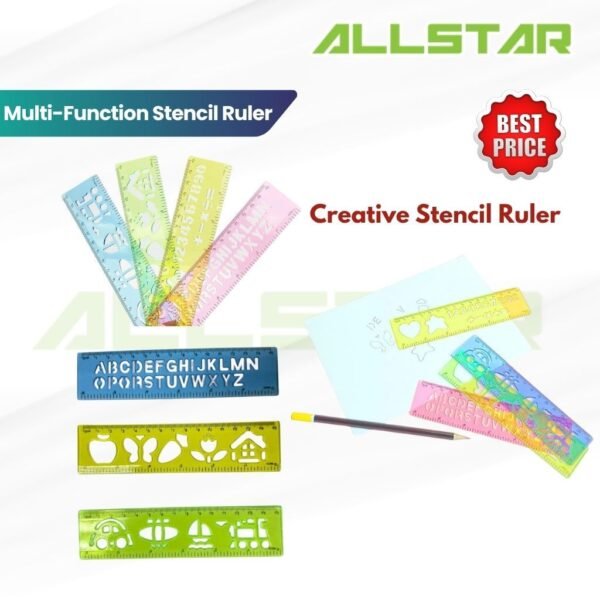 Multi-Function Stencil Ruler For Enhance Your Creativity with Precision Perfect for Kids