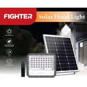 FIGHTER IP65 6500K LED SOLAR FLOODLIGHT C/W REMOTE CONTROL [100W/300/500W] (READY STOCK)