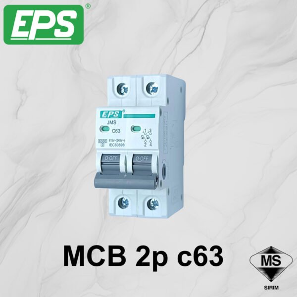 EPS 1 POLE MCB 10A/16A/20A/32A MINIATURE CIRCUIT BREAKERS (6KA) SIRIM APPROVE -NEW JMS SERIES MCB 1POLE