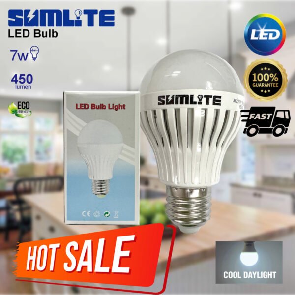 69f82c2061b75_1777871904.jpg SUMLITE 7W LED Bulb E27 Socket 450 Lumens Cool Daylight