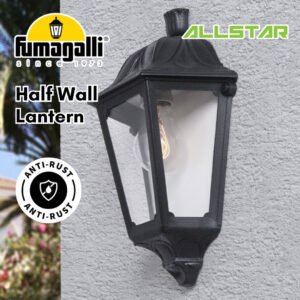 Fumagalli Iesse E27 Half Wall Lantern Outdoor Decor Light Vintage Classic Lantern