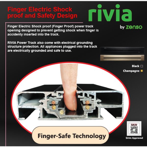 [SIRIM / SAFETY MARK]Rivia 400MM / 600MM / 800MM / 1000MM Power Track + 13A Adapter+USB FAST CHANGER
