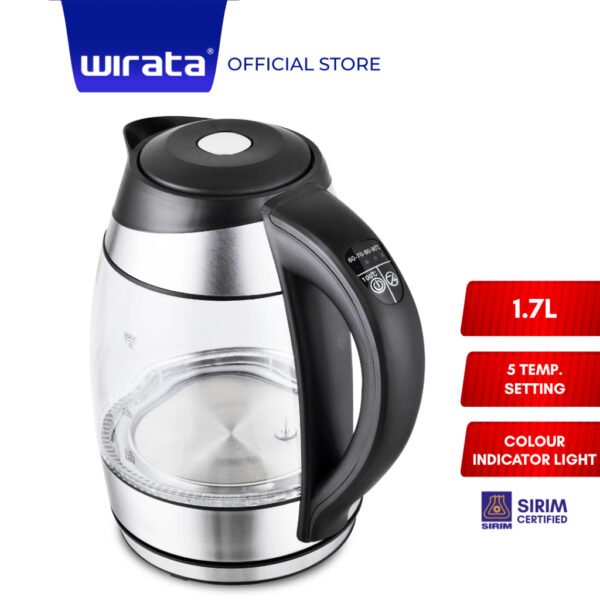Wirata JK-255 Electric Glass Kettle 1.7L