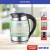 Wirata JK-255 Electric Glass Kettle 1.7L