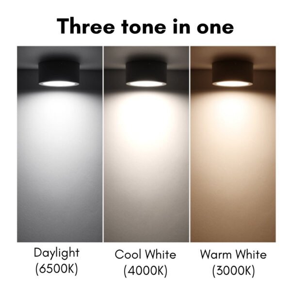 Surface Mount 20W/28W  6"/7" Black Frame Lampu LED Surface Downlight Lampu Siling Daylight Cool White