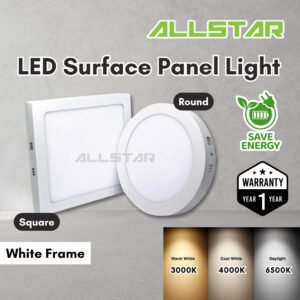 LED Surface Downlight 12W 18W 24W Mounted Ceiling Lights Down Light Home Lighting Lampu Siling Rumah White Frame