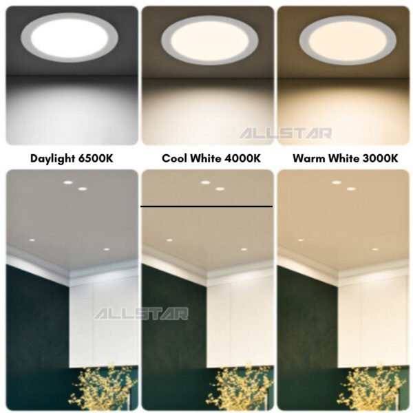 69f82c2767580_1777871911.jpg 【SIRIM】LED Recessed Downlight 12W 18W Down Light Siling Ceiling Round Square Room Lights Lighting Lampu Rumah White