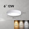 LED Surface Downlight 12W 18W 24W Mounted Ceiling Lights Down Light Home Lighting Lampu Siling Rumah White Frame