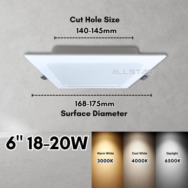 69f82c2979721_1777871913.jpg 【SIRIM】LED Recessed Downlight 12W 18W Down Light Siling Ceiling Round Square Room Lights Lighting Lampu Rumah White