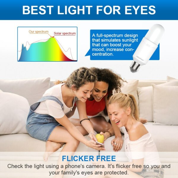 69f82c2989bc3_1777871913.jpg Megaman E27 PLC LED Stick Light Bulbs 10W Ultra Bright Eye Care Energy Saving Home (3000K/4000K/6500K)