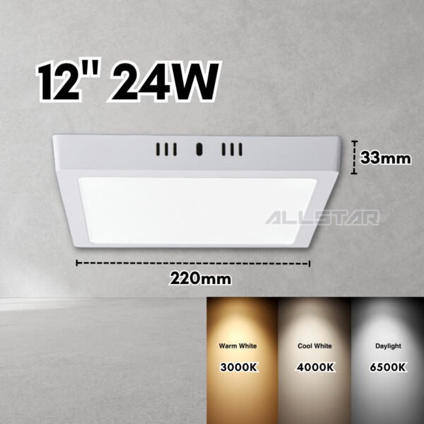 LED Surface Downlight 12W 18W 24W Mounted Ceiling Lights Down Light Home Lighting Lampu Siling Rumah White Frame