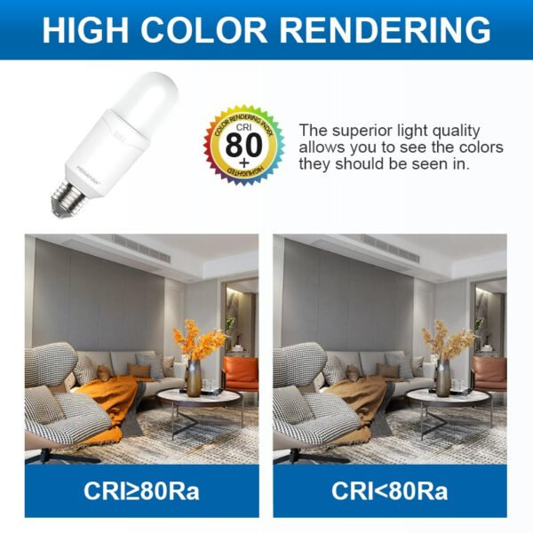 69f82c2a43eb1_1777871914.jpg Megaman E27 PLC LED Stick Light Bulbs 10W Ultra Bright Eye Care Energy Saving Home (3000K/4000K/6500K)