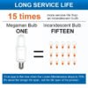 69f82c2aeb820_1777871915.jpg Megaman E27 PLC LED Stick Light Bulbs 10W Ultra Bright Eye Care Energy Saving Home (3000K/4000K/6500K)