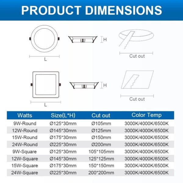 69f82c2b9d5e7_1777871915.jpg 【SIRIM】 Megaman LED Downlight Lampu Siling Surface Recessed Ceiling Light 5"/6/8" 12W/15W/24W