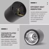 6 Inch 4 Inch E27 Flush Mount Surface Casing Downlight Ceiling Light with LED Rumah Black White