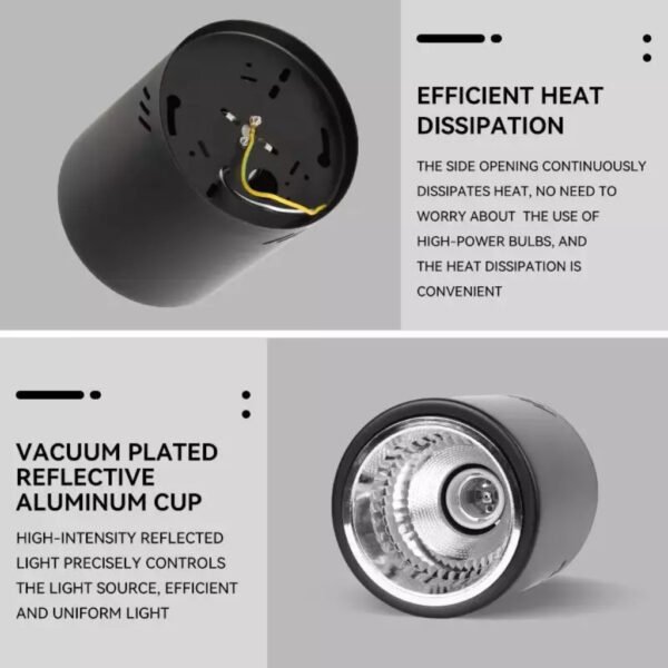 6 Inch 4 Inch E27 Flush Mount Surface Casing Downlight Ceiling Light with LED Rumah Black White