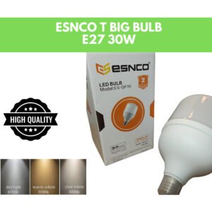LED T Bulb E27 30WSuper Bright Globe Bulb Mentol Terang Ruang Tammy Bilik Outdoor Indoor Light