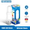 Megaman LED Stick Light Bulbs Ultra Bright Eye Care Energy Saving Home (15W/3000K/4000K/6500K) E27