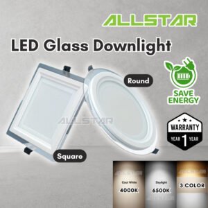 LED Downlight Glass Recessed Light 12W 18W Round Square LED Panel Light Recessed Light Lamp Ceiling LED
