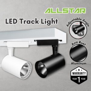 ED COB Track Light LED 10W/20W/30W (Black/White) Ceiling Spotlight Bar Lampu Trek Siling Lighting Spot