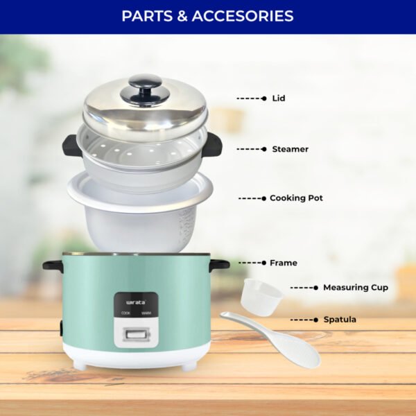 Wirata RC-712 Rice Cooker With Steamer 1.2L