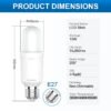 Megaman LED Stick Light Bulbs Ultra Bright Eye Care Energy Saving Home (15W/3000K/4000K/6500K) E27