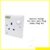 DESIGNER 13A SWITCH SOCKET CHINT New7G 13A 250V 1 Gang 3 Pin Switch Socket with Indicator Light (DS-8019)