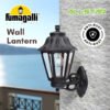 Fumagalli Bisso Anna E27 Outdoor Wall Lantern Black White Garden Pendant Light