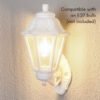 Fumagalli Bisso Anna E27 Outdoor Wall Lantern Black White Garden Pendant Light