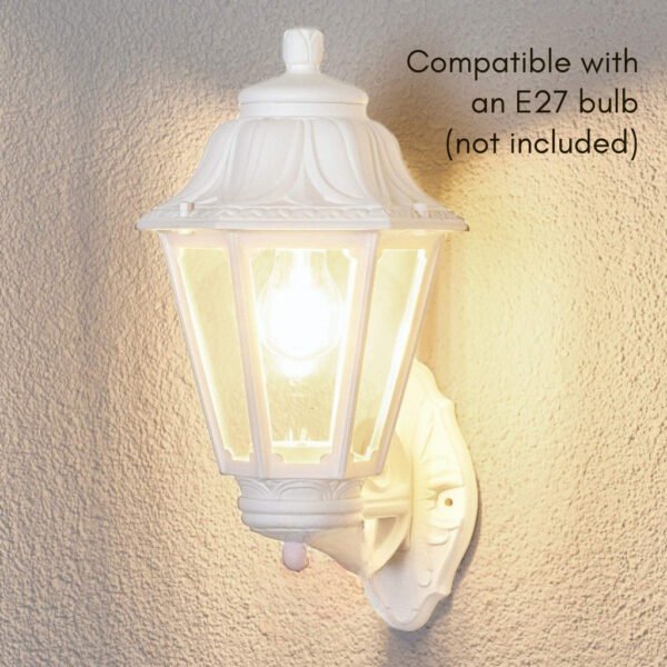Fumagalli Bisso Anna E27 Outdoor Wall Lantern Black White Garden Pendant Light