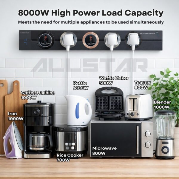 【SIRIM】Surface Power Track Socket Adapter 13A Socket Universal Socket USB Type C Plug Heavy Duty