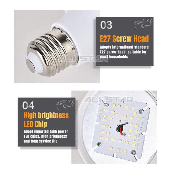 69f82c37c1c9b_1777871927.jpg LED Big Bulb Spot Bulb 30W / 50W Daylight Cool White E27 / ES Big Light Bulb Pasar Malam Light