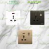 [SIRIM] Zenso Grande Socket and Wall Switch Slim Modern Switches Design 13A 15A 20A/45A Door Bell [White/Black/Gold]