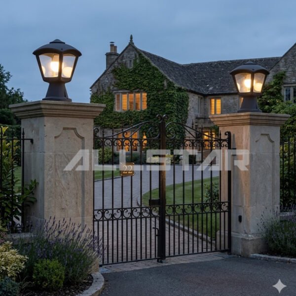 Fumagalli Disma Roby Modern Pillar Gate Light Medium Size Outdoor Light Resin Garden Light IP55 | Lampu Pagar