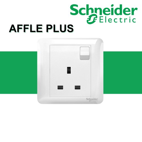 Schneider Affle Plus Series White Switches & Sockets / 13A Switch Socket / Door Bell Switch with SIRIM [Ready Stock]