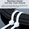 [READY STOCK] Black Or White 100pcs Nylon Cable Ties Pengikat Kabel Locking Zip Length 4" 6" 8" 10" 12"