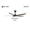 SILENZ 56” GLAM DC MOTOR Super Save Electric Ceiling Fan(WHITE & DARKWOOD)