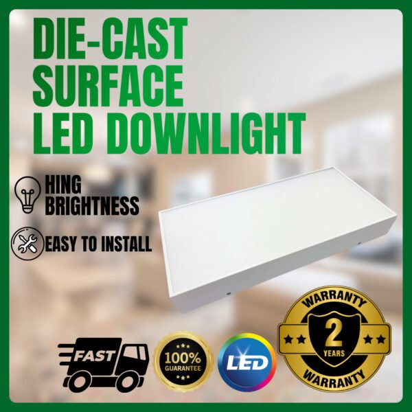 69f82c3e98b8b_1777871934.jpg LED Square Surface Mounted Downlight | 40W Super Bright Rectangular Ceiling Lamp