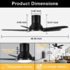 【Designer's First Choice】REGAIR MT36" 46" 56" DC Motor Ceiling Fan With Light 5B-16S-8889CFM