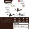 【Designer's First Choice】REGAIR MT36" 46" 56" DC Motor Ceiling Fan With Light 5B-16S-8889CFM