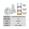 GU10 LED Bulb 5W 6W 8W 10W Spotlight Bulb Tracklight Energy Saving 6000K 4000K 3000K 3 Colour