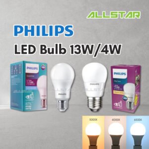 Philips LED Bulb 4W 13W 6500K Daylight 4000K Cool White 3000K Warm White E27 Eye Comfort Bulb